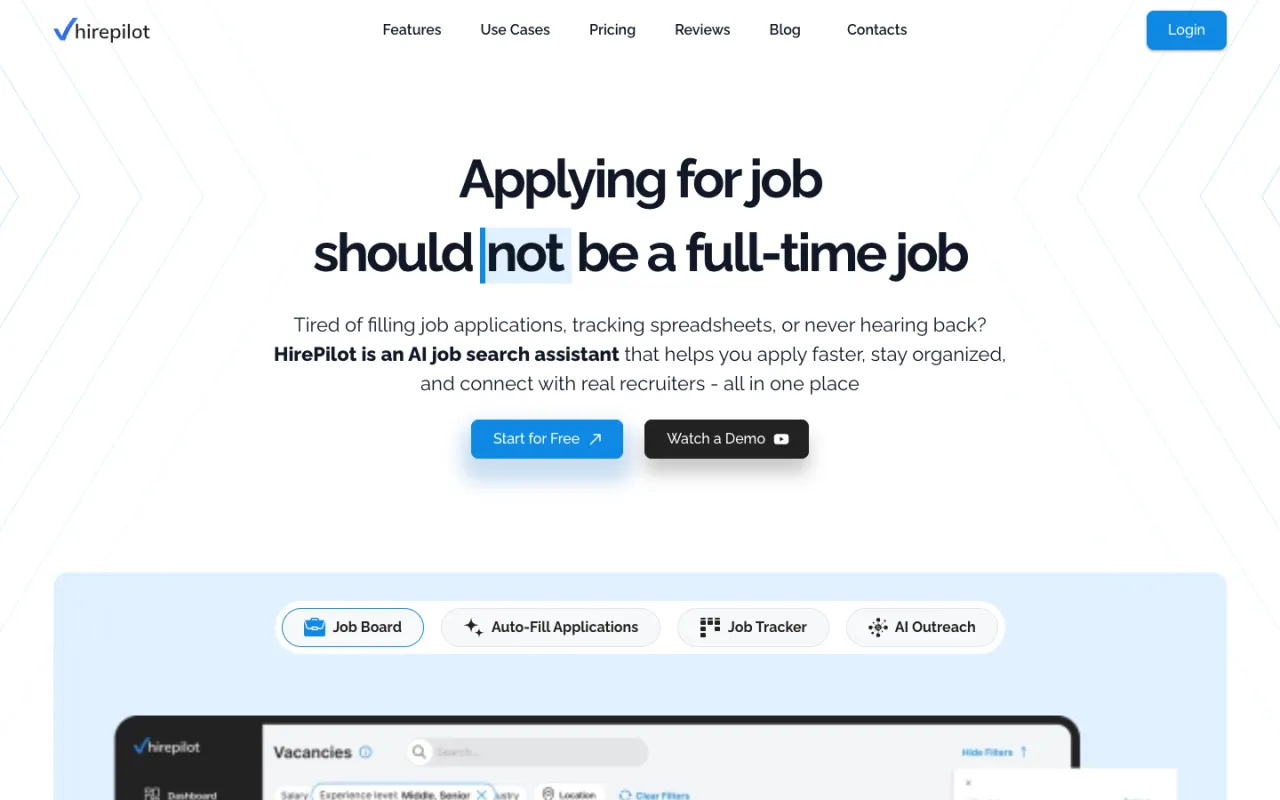 HirePilot - the live site